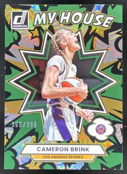 2025 Panini Donruss WNBA My House Green Fireworks #14 Cameron Brink /399