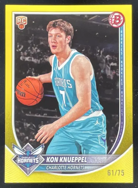 2025-26 Bowman Yellow Border #4 Kon Knueppel RC /75