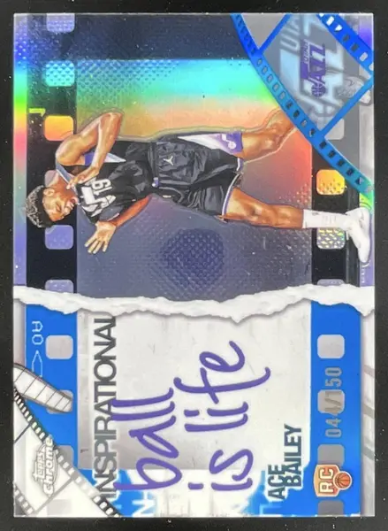 2025-26 Topps Chrome Inspirational Blue Refractor #IP-20 Ace Bailey RC /150