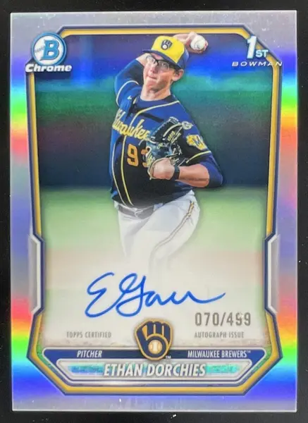 2026 Bowman Chrome Prospect Refractor #CPA-EDO Ethan Dorchies RC Auto /499