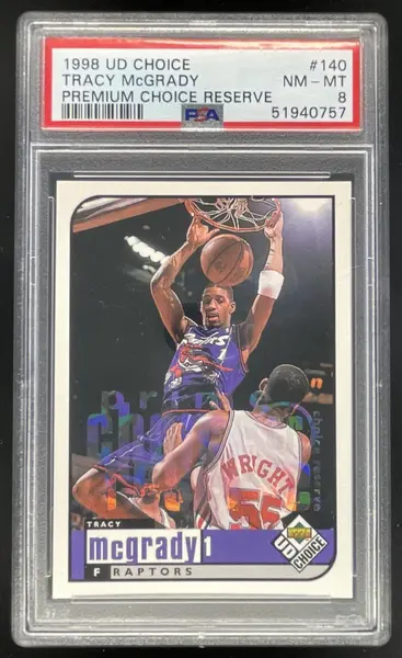 1998-99 Upper Deck Choice Premium Choice Reserve #140 Tracy McGrady /100 PSA 8