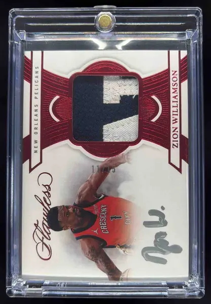 2024-25 Panini Flawless Flawless Patch Ruby #20 Zion Williamson Auto /15