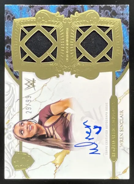 2025 Topps Royalty WWE Regalia Relic Signatures #RES-WSI Wren Sinclair Auto /99