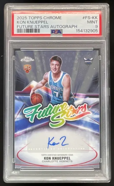 2025-26 Topps Chrome Future Stars Autograph #FS-KK Kon Knueppel RC Auto PSA 9