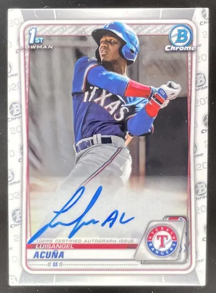 2020 Bowman Chrome Prospect Autographs #CPA-LA Luisangel Acuna RC Auto