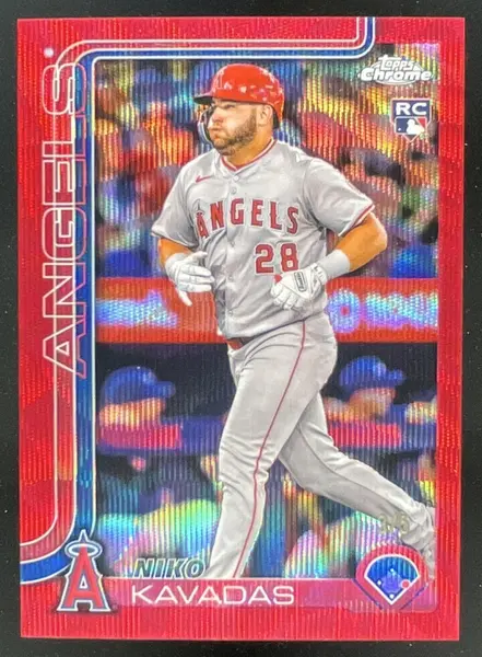 2025 Topps Chrome Red Wave Refractor #20 Niko Kavadas RC /5