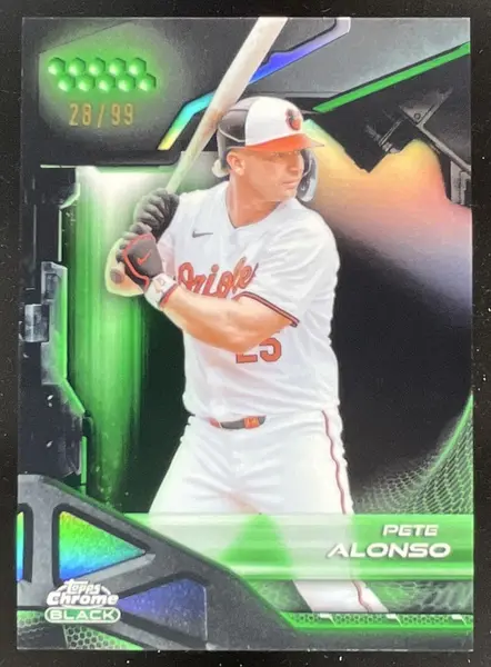 2026 Topps Chrome Black Green Refractor #18 Pete Alonso /99