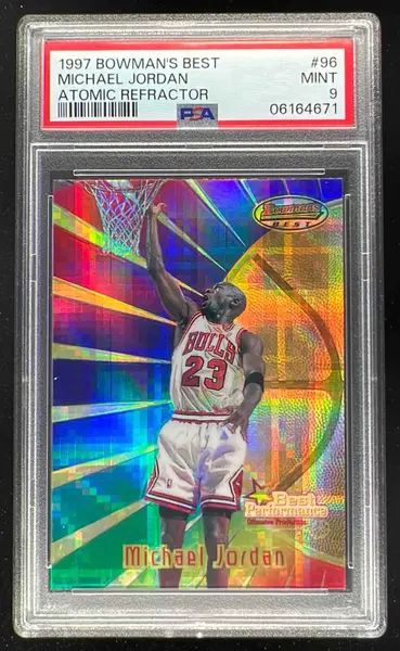 1997-98 Bowman 's Best Atomic Refractors #96 Michael Jordan PSA 9
