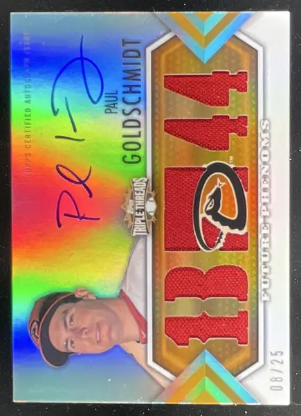 2012 Topps Triple Threads Gold #153 Paul Goldschmidt Autograph Auto /25