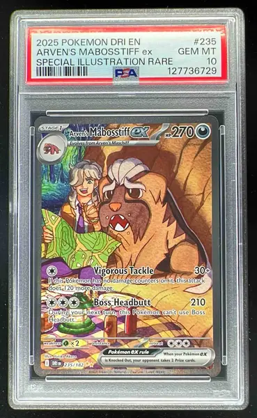 2025 POKEMON DRI EN-DESTINED RIVALS #235 ARVEN'S MABOSSTIFF EX SPECIAL ILLUSTRATION RARE
