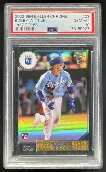 2022 Topps Chrome Ben Baller Edition 1987 #87BC-23 Bobby Witt Jr. RC PSA 10