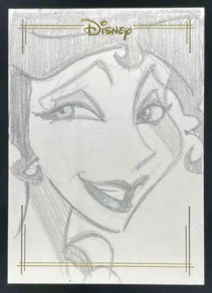 2025 Topps Chrome Disney Sketch Artists Gold Foil #NNO Jessica Hikman Auto 1/1