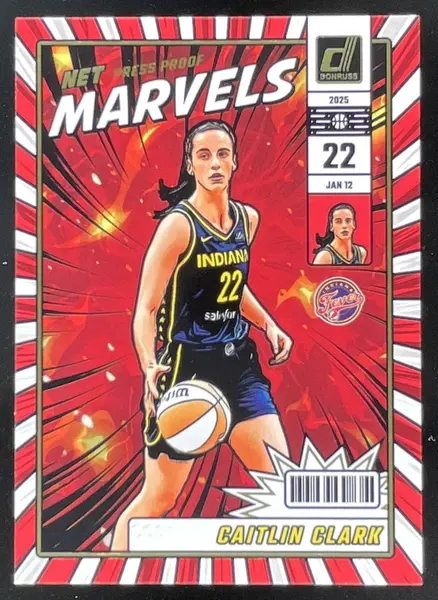 2025 Panini Donruss WNBA Net Marvels Press Proof #19 Caitlin Clark