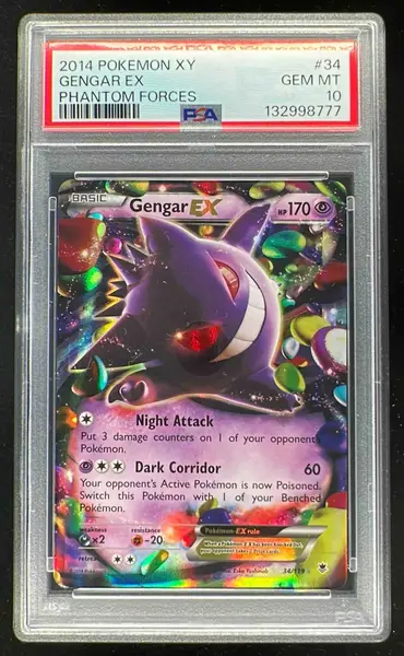 2014 Pokemon XY Phantom Forces #034/119 Gengar EX PSA 10