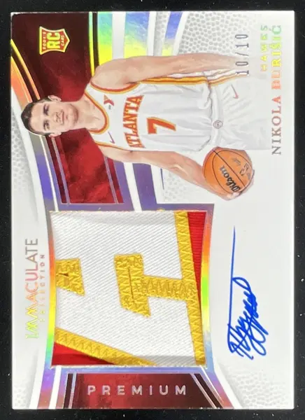 2024-25 Immaculate Collection Premium Patch Gold #40 Nikola Durisic Auto /10