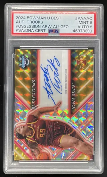 2024 Bowman's Best University Possession Arrow Geometric Audi Crooks Auto PSA 9