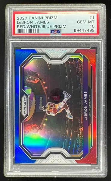 2020-21 Panini Prizm Red, White and Blue Prizms #1 LeBron James