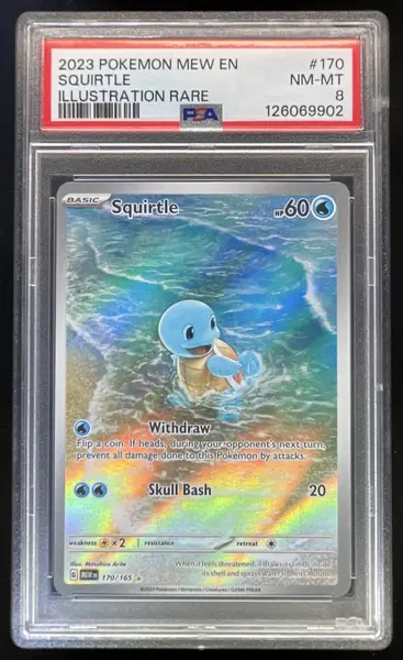 2023 Pokemon SV 151 #170/165 Squirtle Illustration Rare PSA 8