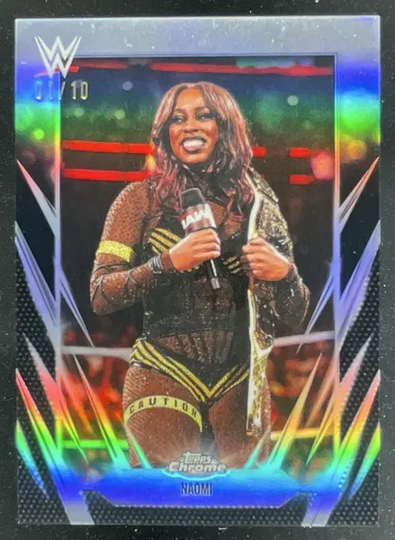 2026 Topps Chrome WWE Black Refractor #156 Naomi /10