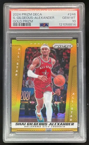 2024-25 Panini Prizm Deca Gold Prizms #246 Shai Gilgeous-Alexander /10 PSA 10