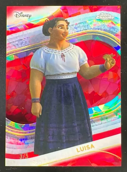 2025 Topps Chrome Disney Sapphire Red Refractor #163 Luisa /5