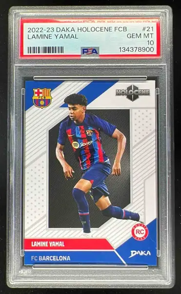 2022-23 Daka Holocene FCB #21 Lamine Yamal PSA 10 on Fanatics Collect