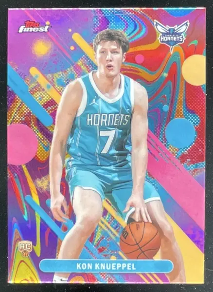 2025-26 Topps Finest Common Oil Spill Refractor #4 Kon Knueppel RC
