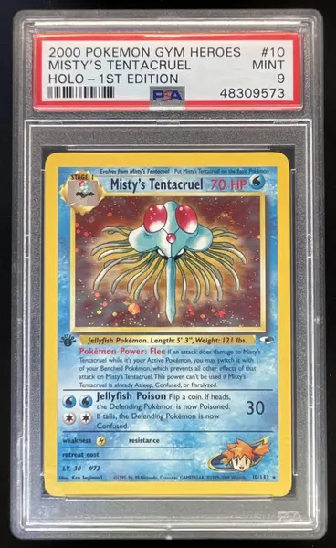 2000 Pokemon Gym Heroes 1st Edition #10/132 Misty's Tentacruel Holo PSA 9
