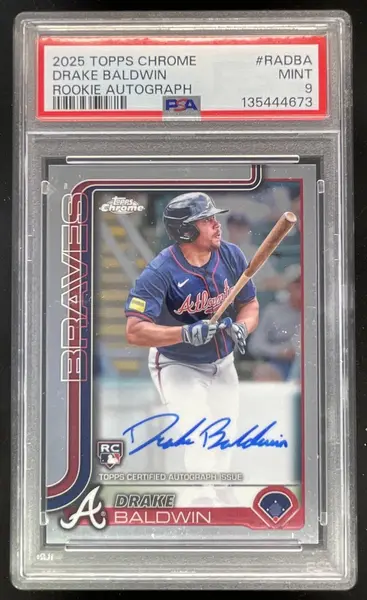2025 Topps Chrome Rookie Autographs #RA-DBA Drake Baldwin RC Auto PSA 9