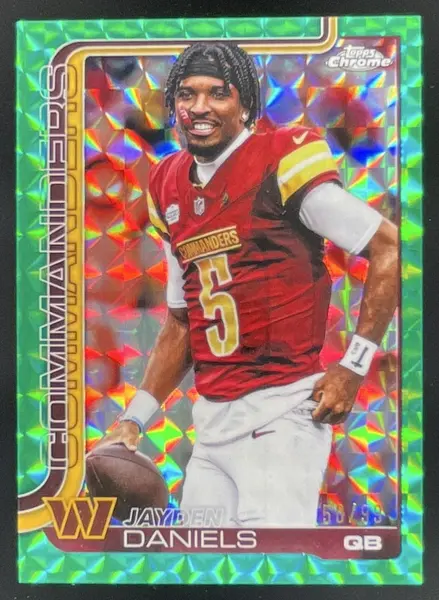 2025 Topps Chrome Image Variation Green Geometric #295 Jayden Daniels SP /99