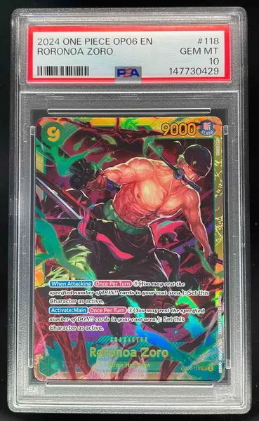 2024 One Piece OP06 EN #118 Roronoa Zoro PSA 10