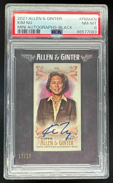 2021 Topps Allen & Ginter Framed Mini Black Frame #FMA-KN Kim Ng