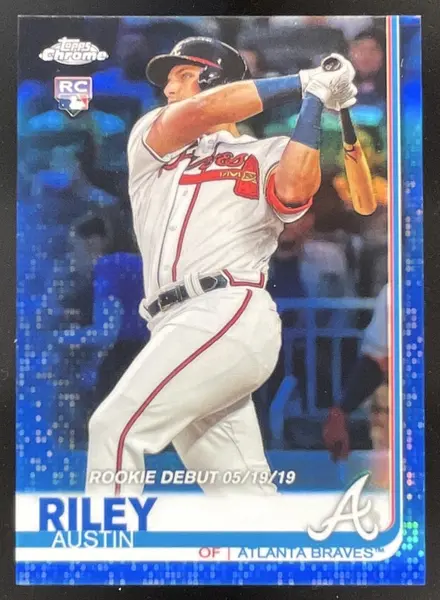 2019 Topps Chrome Update Blue Refractor #61 Austin Riley RC /150