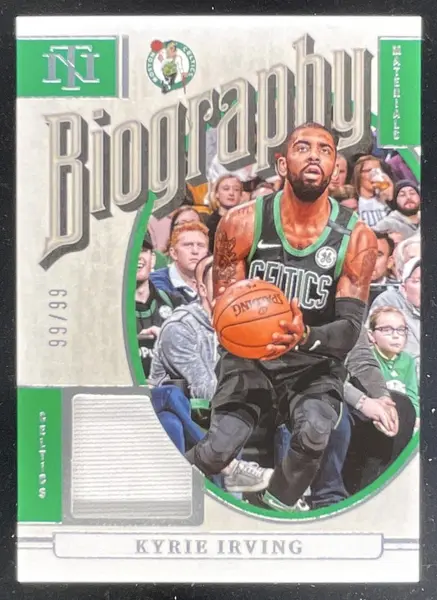 2024-25 Panini National Treasures Biography Materials #5 Kyrie Irving /99