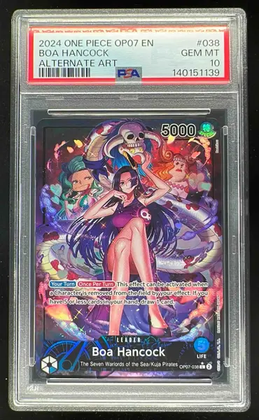 2024 One Piece OP07 EN Alternate Art #038 BOA Hancock PSA 10 on