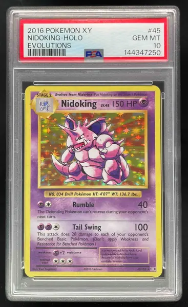 2016 Pokemon XY Evolutions #45/108 Nidoking Holo PSA 10