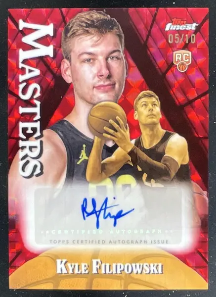 2024-25 Topps Finest Masters Red/Black Geometric #MA-KF Kyle Filipowski Auto /10