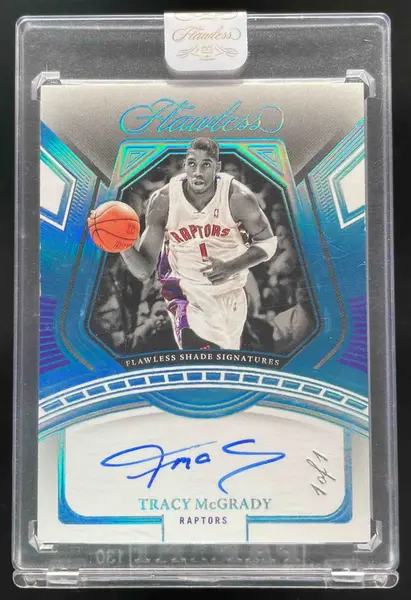 2023 Panini Flawless Shade Signatures Platinum #FSS-TMC Tracy McGrady Auto 1/1