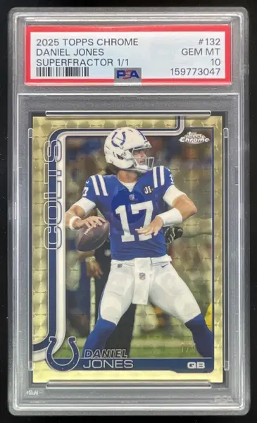 2025 Topps Chrome SuperFractor #132 Daniel Jones 1/1 PSA 10