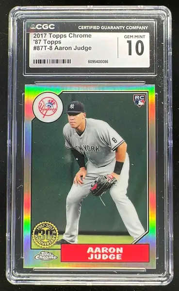2017 Topps Chrome 1987 Topps Baseball #87T-8 Aaron Judge RC CGC 10