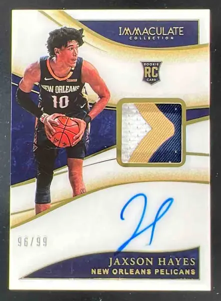2019-20 Immaculate Collection #137 Jaxson Hayes Rookie Patch Auto RC Auto /99