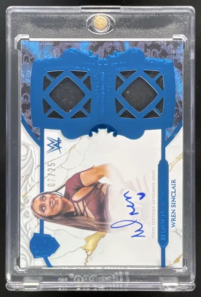 2025 Topps Royalty WWE Regalia Relic Blue #RES-WSI Wren Sinclair Auto /25