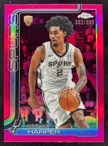 2025-26 Topps Chrome Magenta Refractor #252 Dylan Harper RC /399