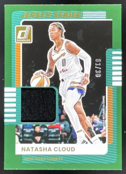 2025 Panini Donruss WNBA Jersey Series Green #8 Natasha Cloud /30