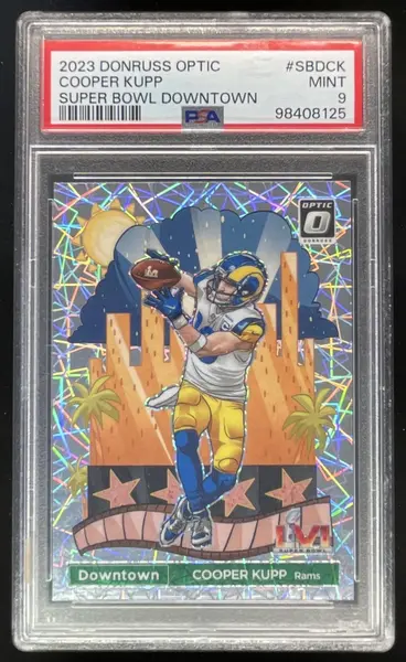 2023 Panini Donruss Optic Super Bowl Downtown #SBD-CK Cooper Kupp PSA 9