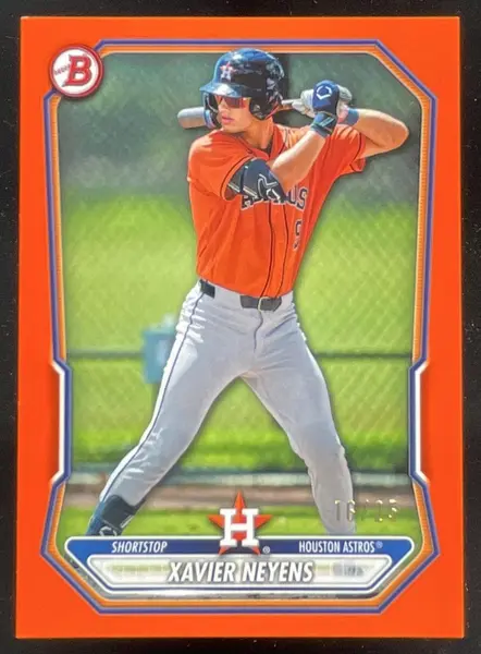 2026 Bowman Prospects Orange Border #BP-133 Xavier Neyens /25