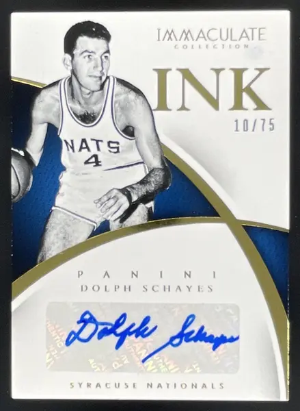 2014-15 Panini Immaculate Collection INK #40 Dolph Schayes Auto /75