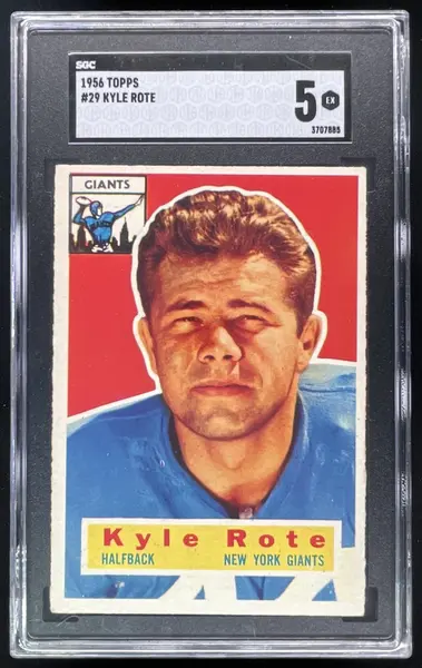 1956 Topps #29 Kyle Rote SGC 5