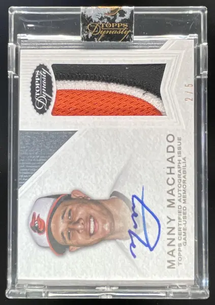 2016 Topps Dynasty Autograph Patches Silver #AP-MMA2 Manny Machado Auto /5