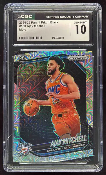 2024-25 Panini Prizm Black Mojo Prizm #133 Ajay Mitchell RC /25